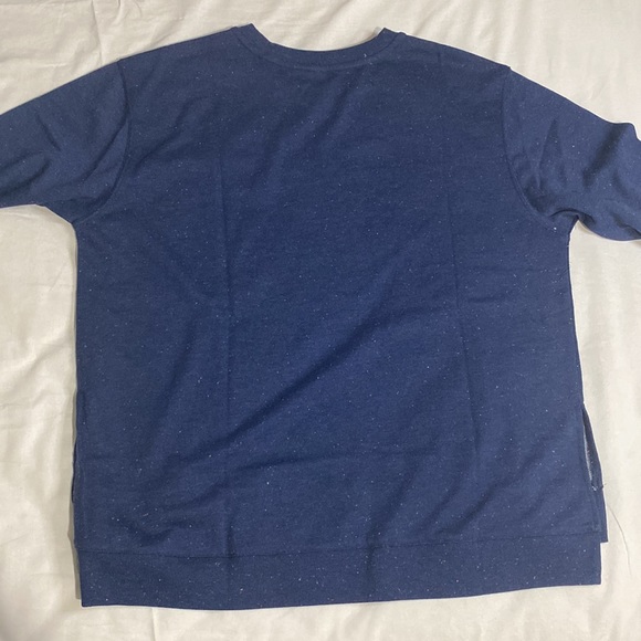 Zuda Flecked French Terry Pullover Navy - Picture 4 of 4